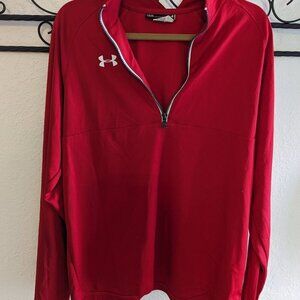 Under Armour Red All Season 1/4 Zip Pullover | Men’s Size L